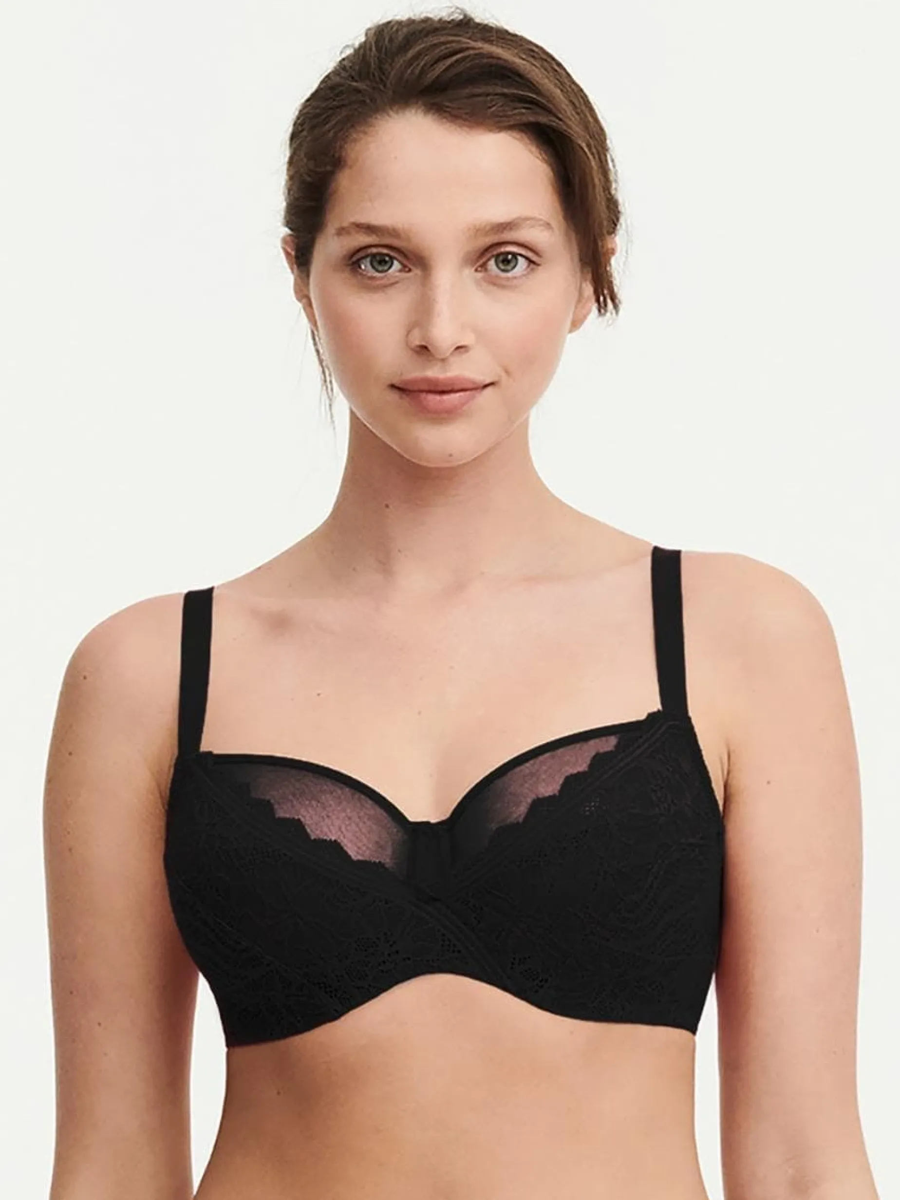 Chantelle EasyFeel Floral Touch Niet voorgevormde Beugel BH - Zwart