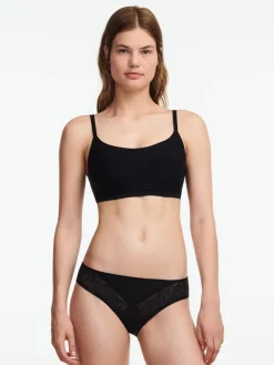 Chantelle EasyFeel Floral Touch Slip - Zwart