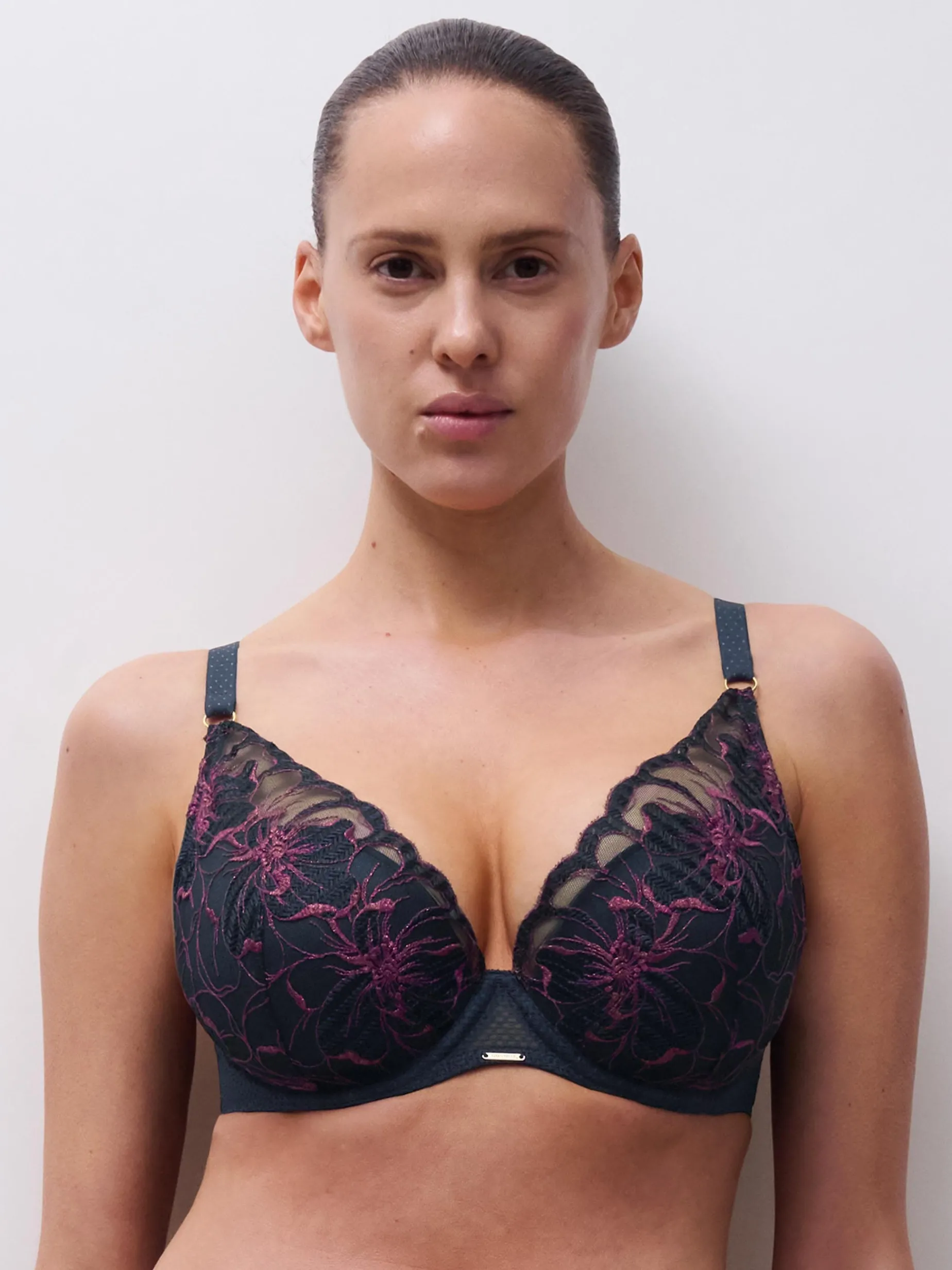 Chantelle FLEURS SIGNATURE Niet Voorgevormde Beugel BH - Sailing Blue Lurex