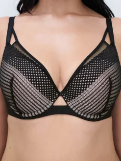 CHANTELLE PULP PLAY Plunge t-shirt BH - Zwart