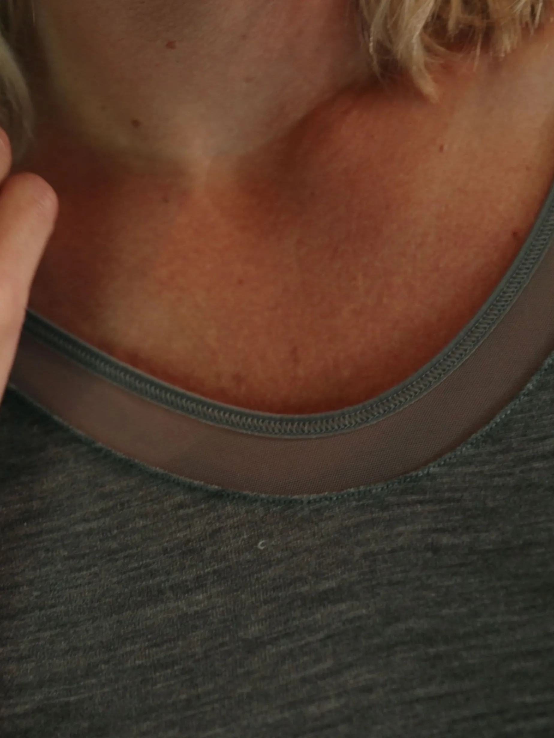 Femilet Juliana T-Shirt Lange mouwen - 100% Merino wol - Heather grey