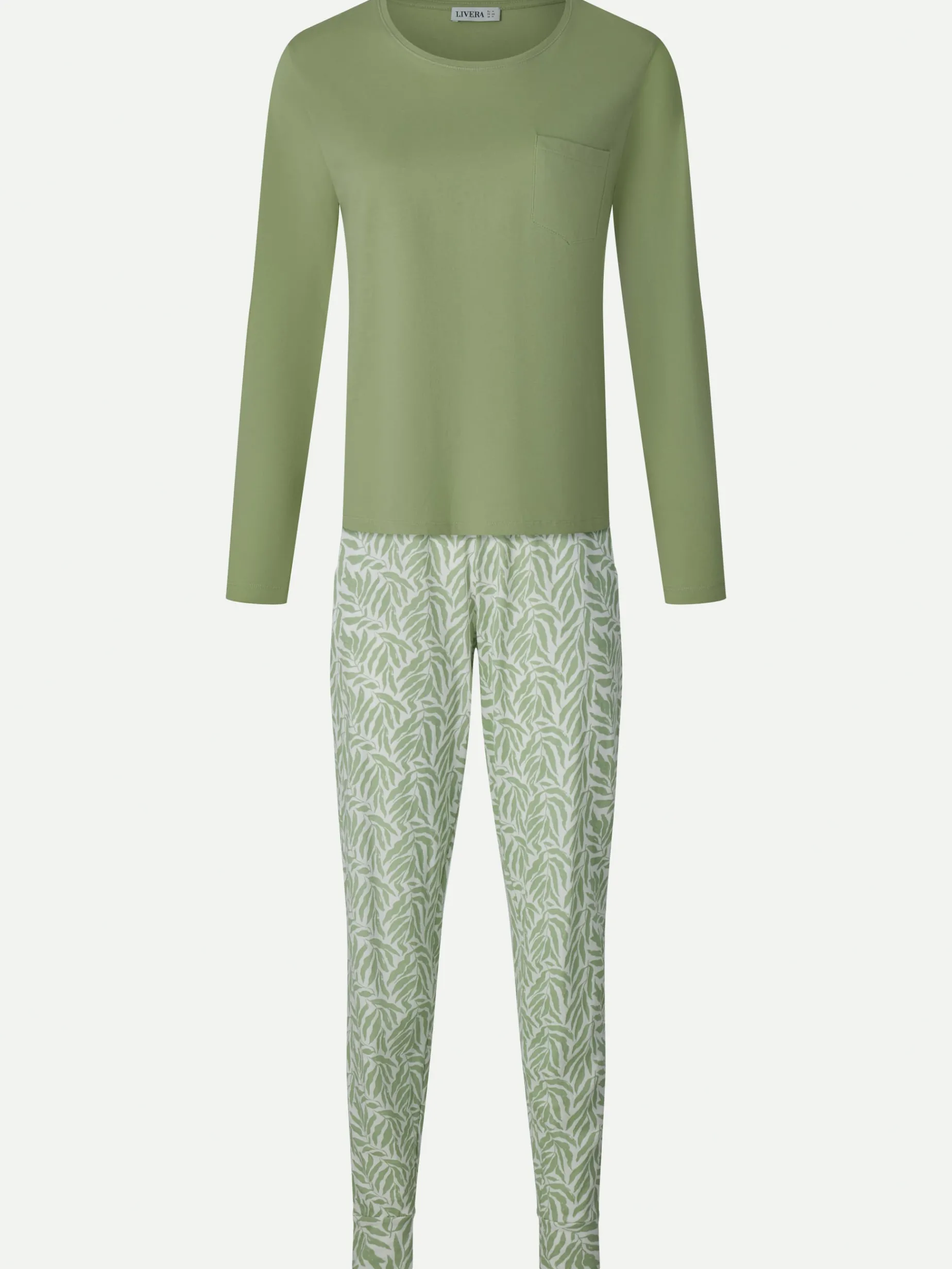 Livera GERDIEN Pyjama set lange mouw - Willow Leaves