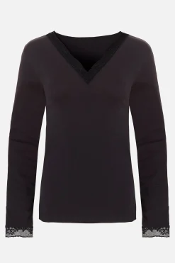 Livera MIRACLE COTTON Top LS - Zwart