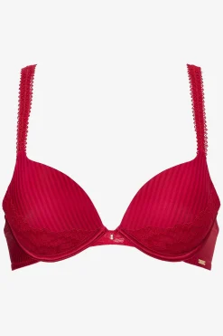 Livera Stripe Lace Push-up BH - Scarlet Smile