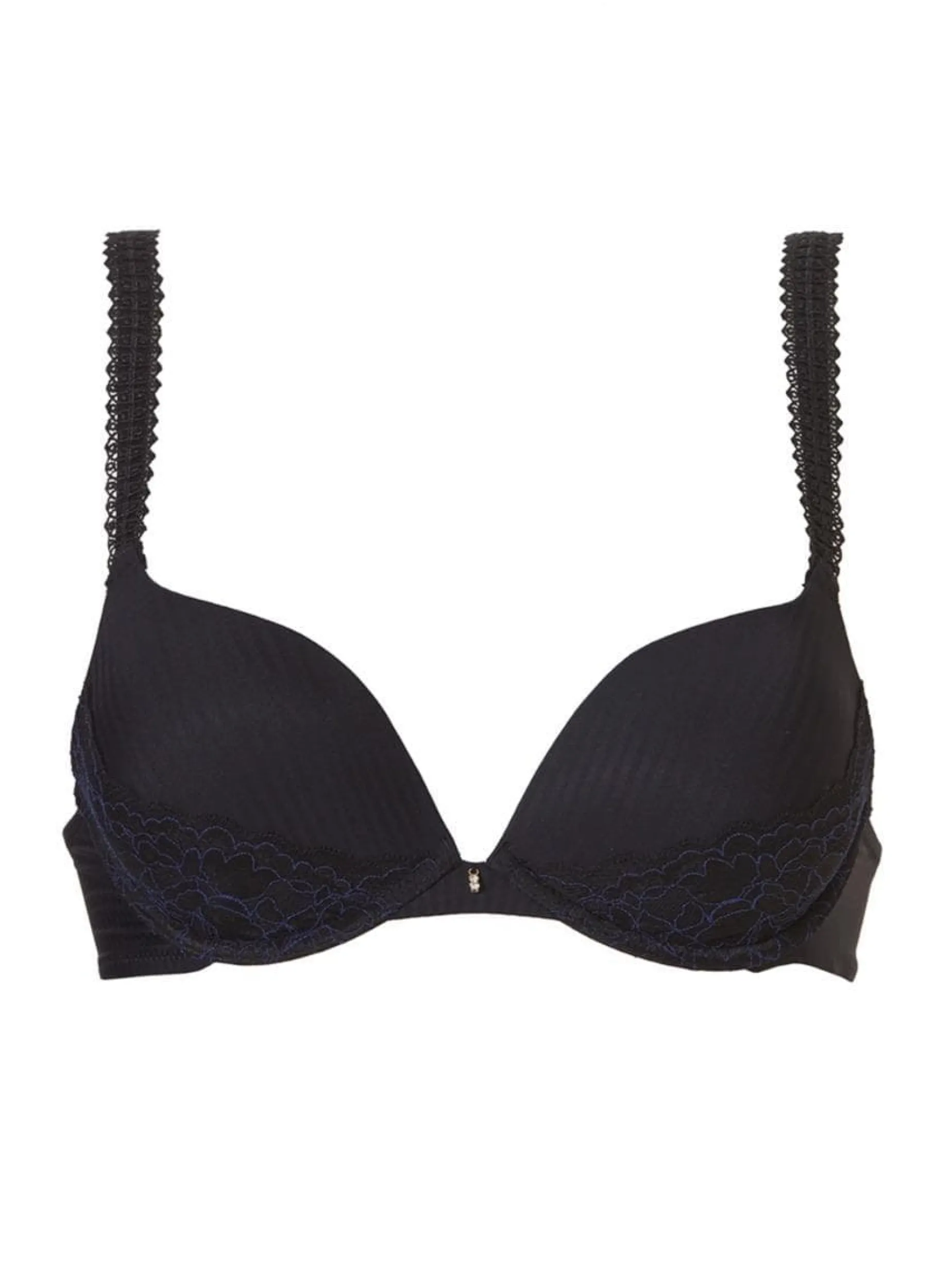 Livera Stripe Lace Push-up BH - Zwart