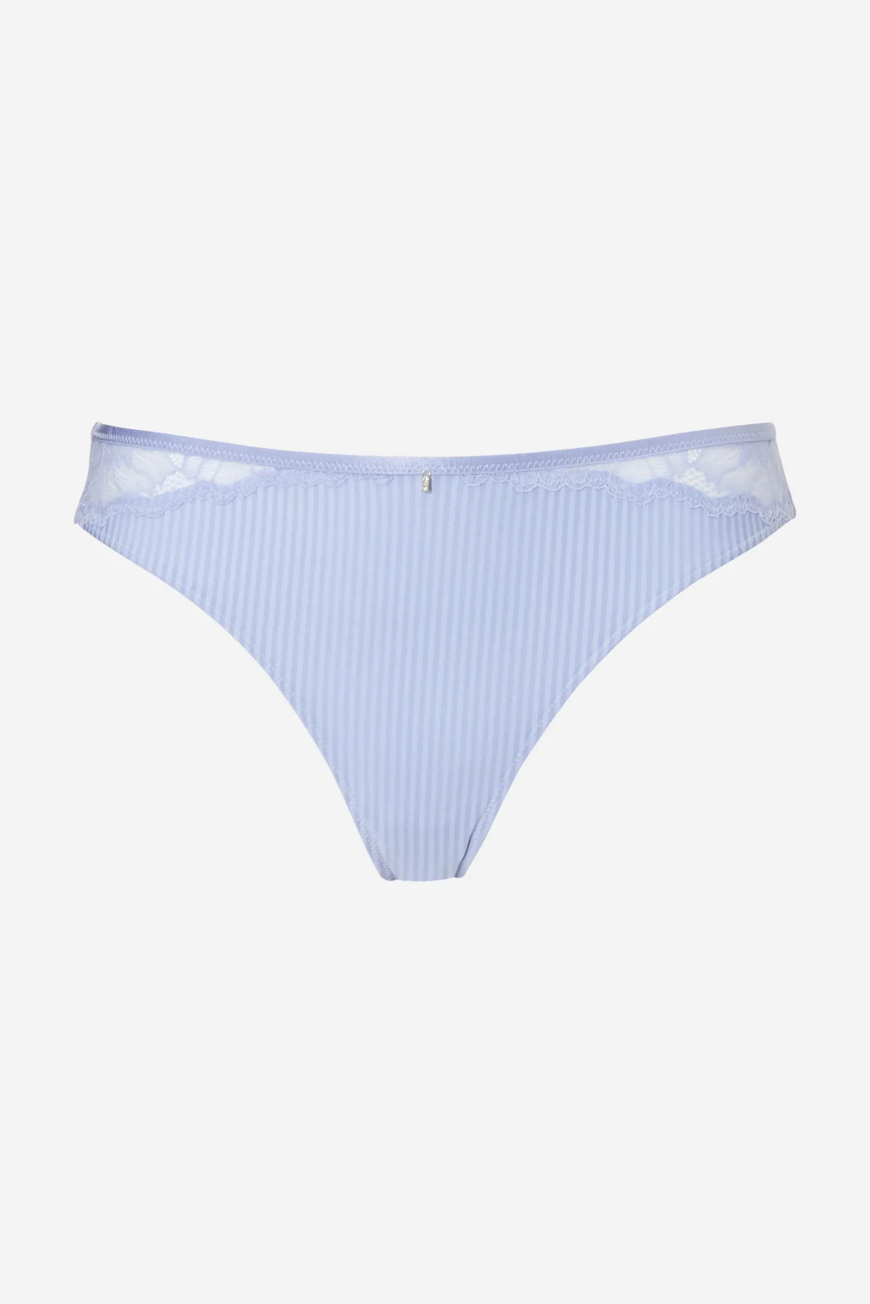 Livera Stripe Lace String - Lilac Blue