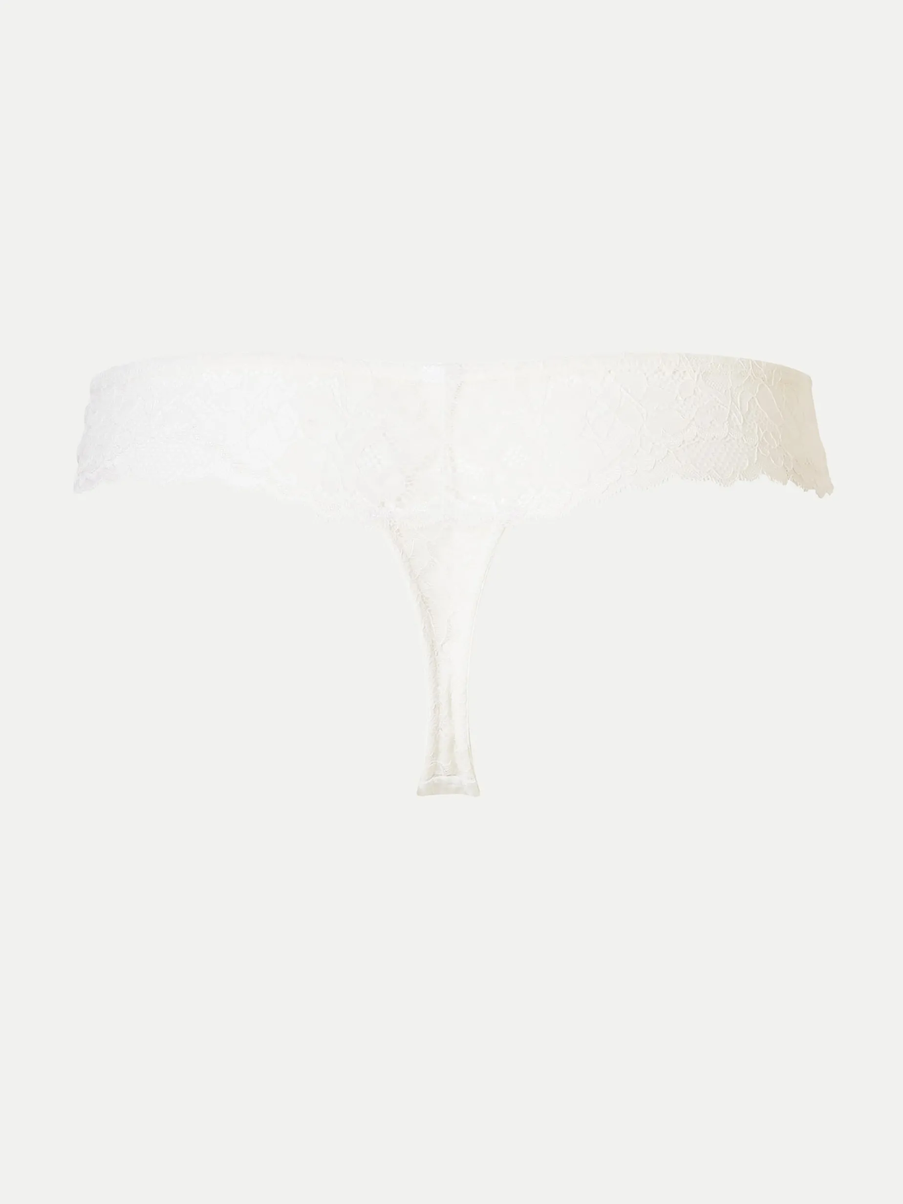 Livera Stripe Lace String - Milk