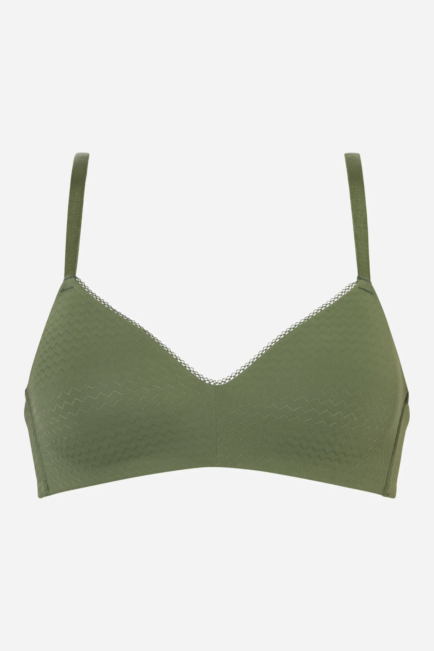 Livera Zigzag Bibi Voorgevormde BH zonder beugel - Bronze green